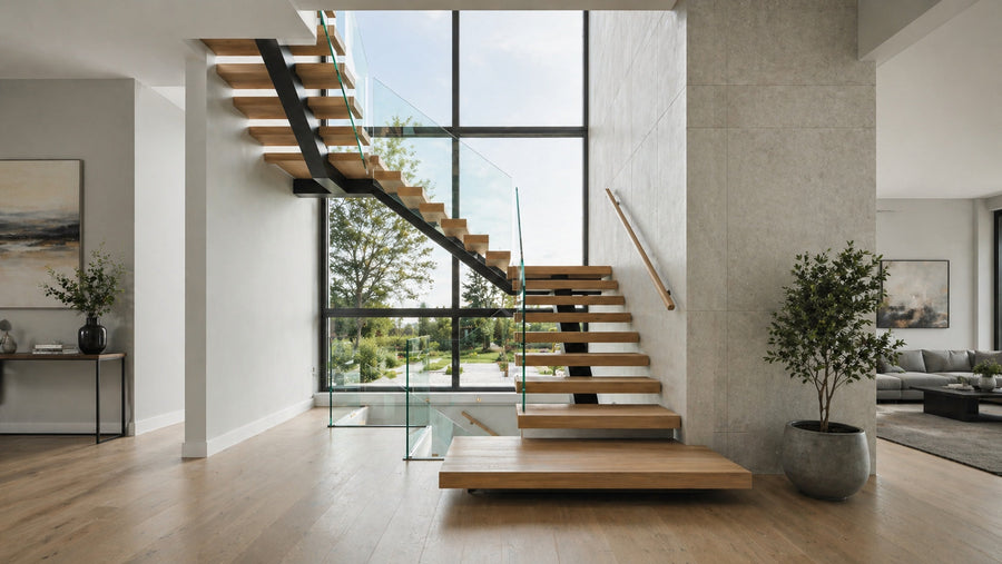 Floating Stair Stringer Options Explained: Mono, Double, and Hidden Supports