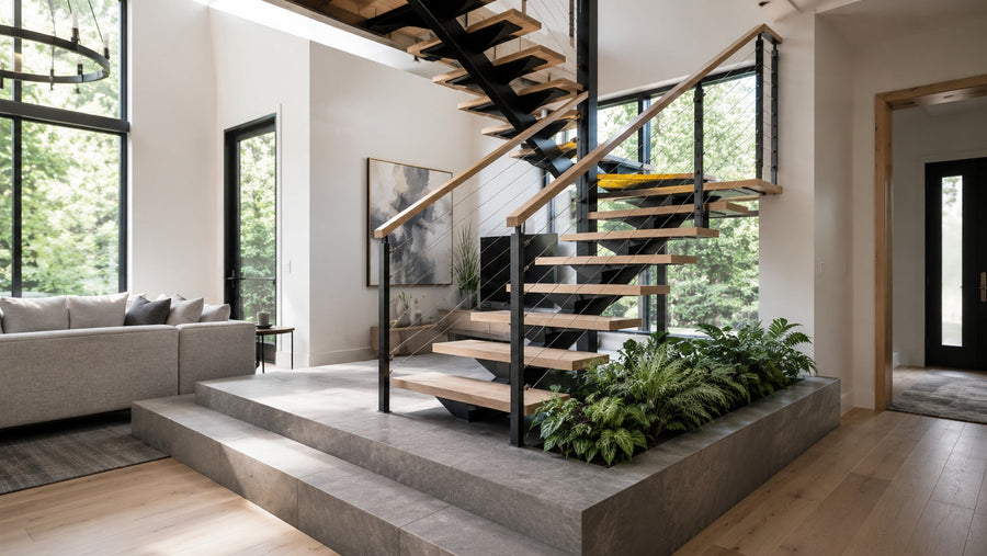 Floating Wood Stairs: When a Wood-Forward Design Works Best
