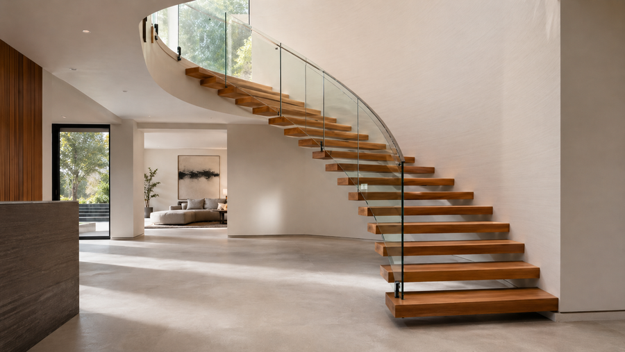Floating Curved Staircases: When a Curved Layout Makes Sense in a Modern Home