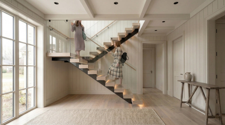 Floating Stairs With Glass Railing: Design Freedom vs. Real-World Safety Constraints