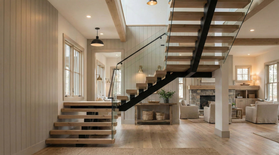Floating Stairs With Landing: Design Ideas That Make Tall Spaces Feel Intentional