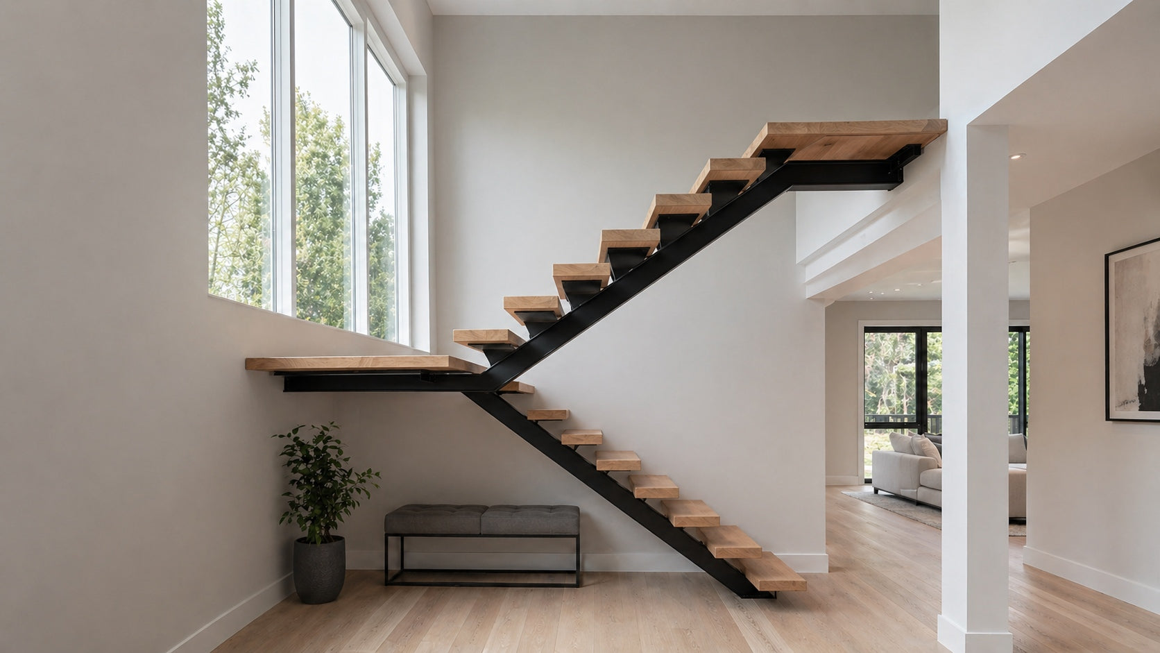 Hardwood Floating Stairs: What to Know Before Choosing Wood Treads