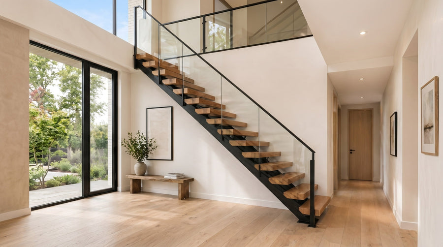 Metal Floating Stairs vs Floating Wood Stairs: Which Material Direction Creates the Look You Want?