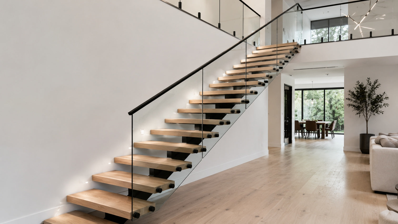 Black Floating Staircase: How to Make Dark Steel Feel Warm, Modern, and Architectural
