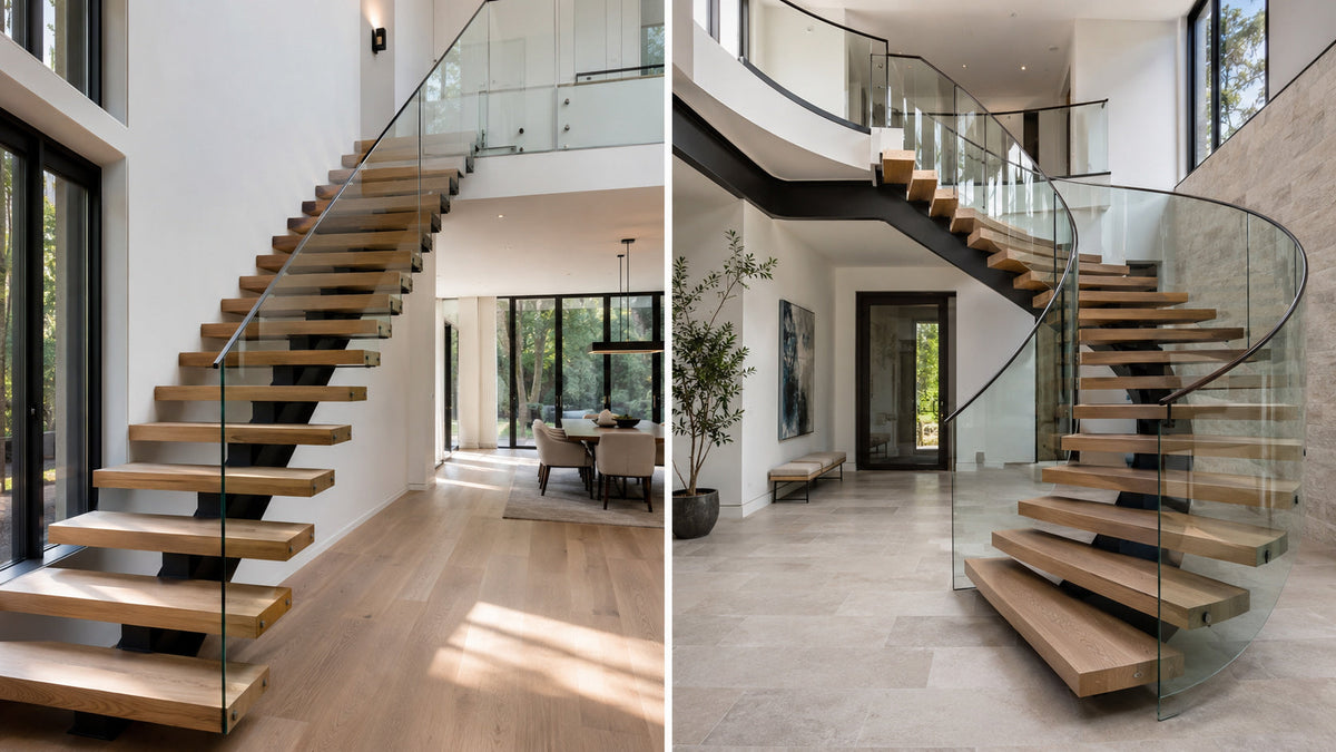Floating Spiral Staircase vs Straight Stairs: 2026 Guide – Elevated Stairs