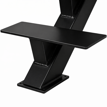 Elevated Stairs Black Mono Stringer for Modern Floating Stairs