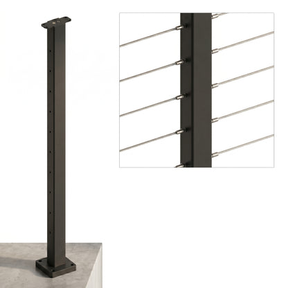 Elevated Stairs Stainless Steel Cable Railing System for Deck and Stairs