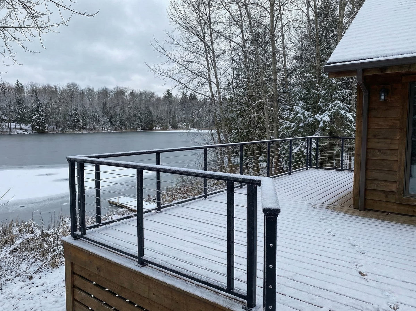 Elevated Stairs Stainless Steel Cable Railing System for Deck and Stairs