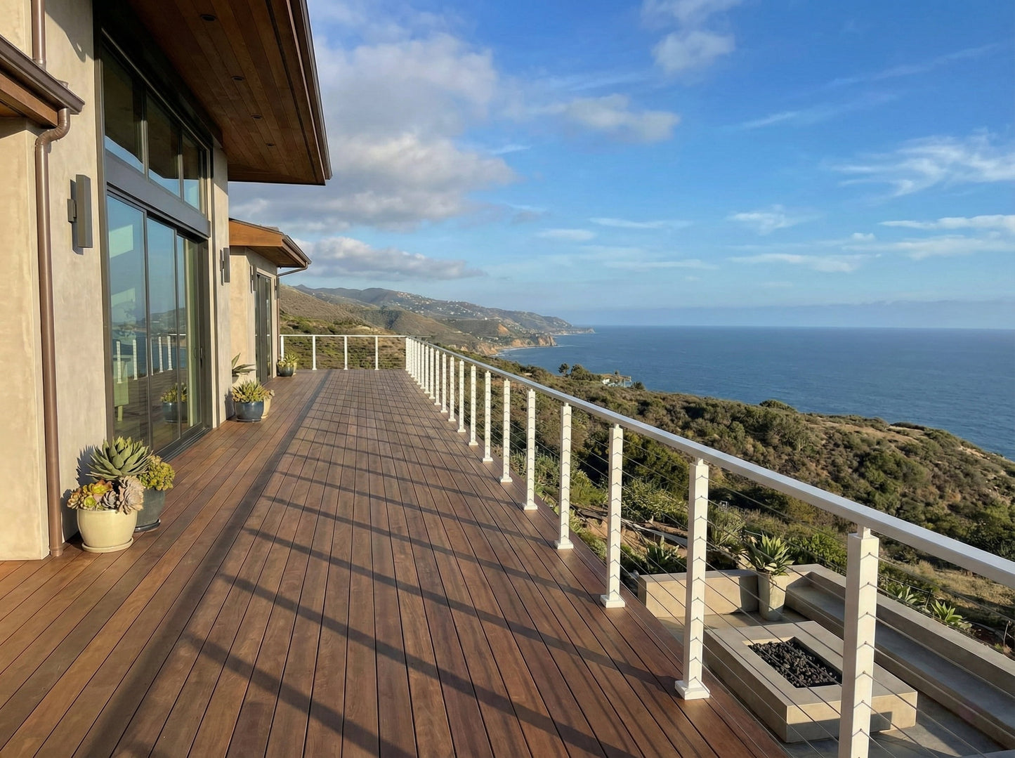 Elevated Stairs Stainless Steel Cable Railing System for Deck and Stairs