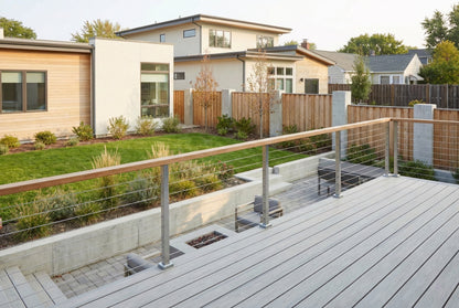 Elevated Stairs Stainless Steel Cable Railing System for Deck and Stairs