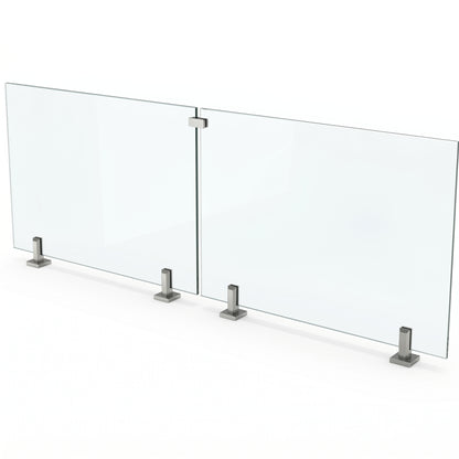 Elevated Stairs Glass Railing System for Stairs and Decks