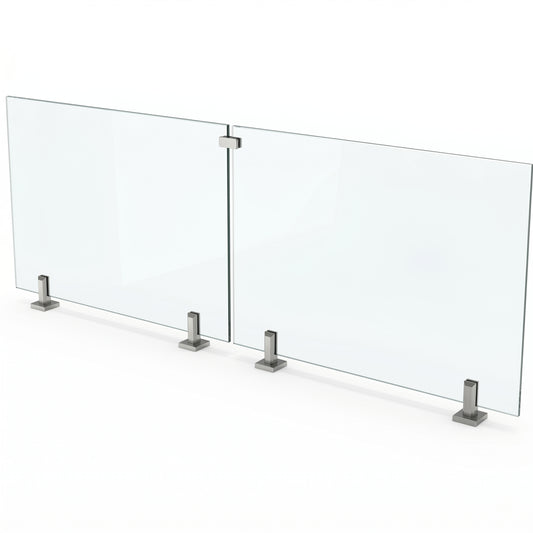 Elevated Stairs Glass Railing System for Stairs and Decks