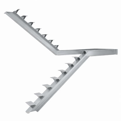Elevated Stairs Gray Mono Stringer for Stylish Floating Stairs