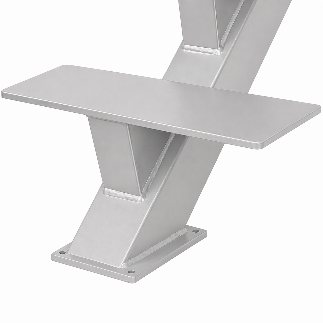 Elevated Stairs Gray Mono Stringer for Stylish Floating Stairs