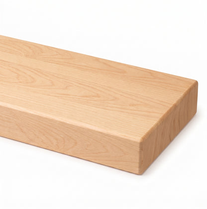 Elevated Stairs Maple Floating Stair Treads Smooth Finish Modern Design