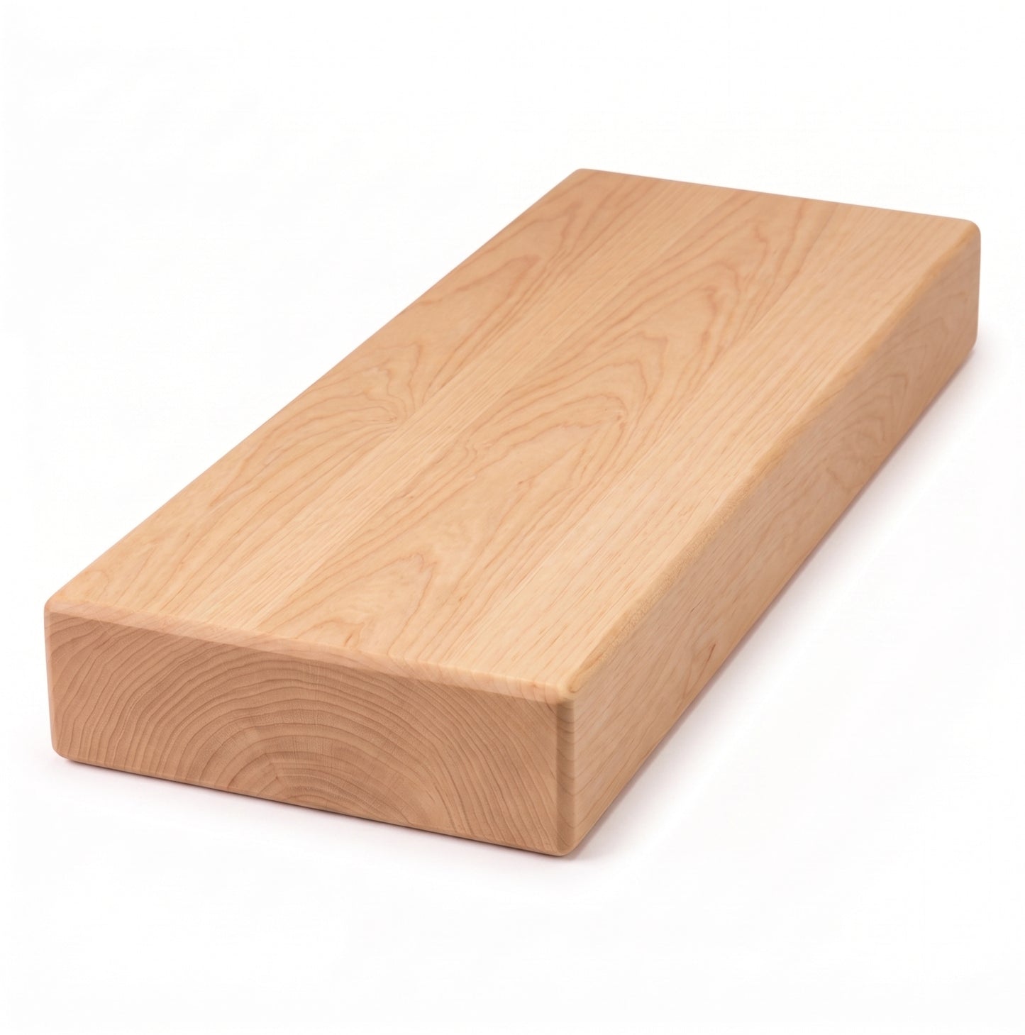 Elevated Stairs Maple Floating Stair Treads Smooth Finish Modern Design