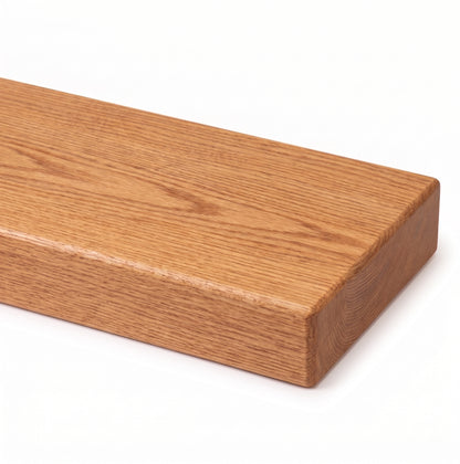 Elevated Stairs Red Oak Floating Stair Treads for Residential Projects