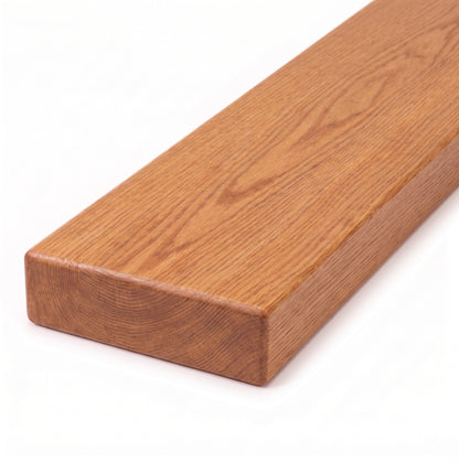 Elevated Stairs Red Oak Floating Stair Treads for Residential Projects