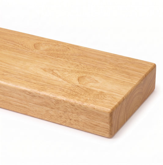 Elevated Stairs Rubberwood Floating Stair Treads Affordable Modern Design