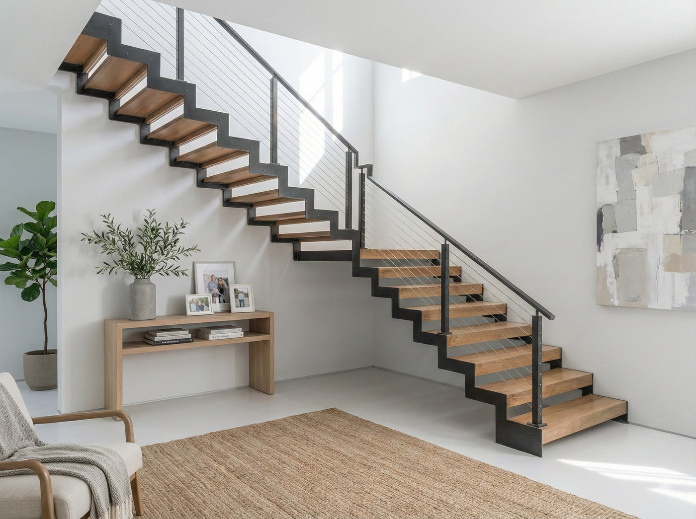Dual Stringer Stairs