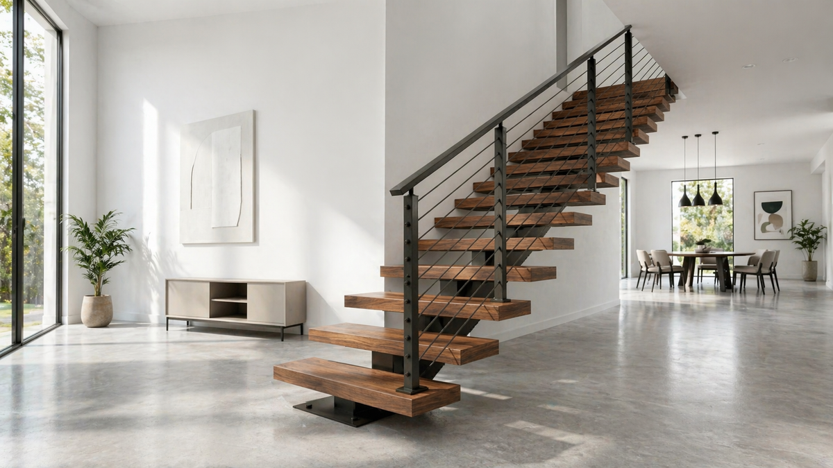 Modern Floating Stair Systems | Engineered Custom Staircases – Elevated ...