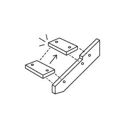 Floating stair installation support icon